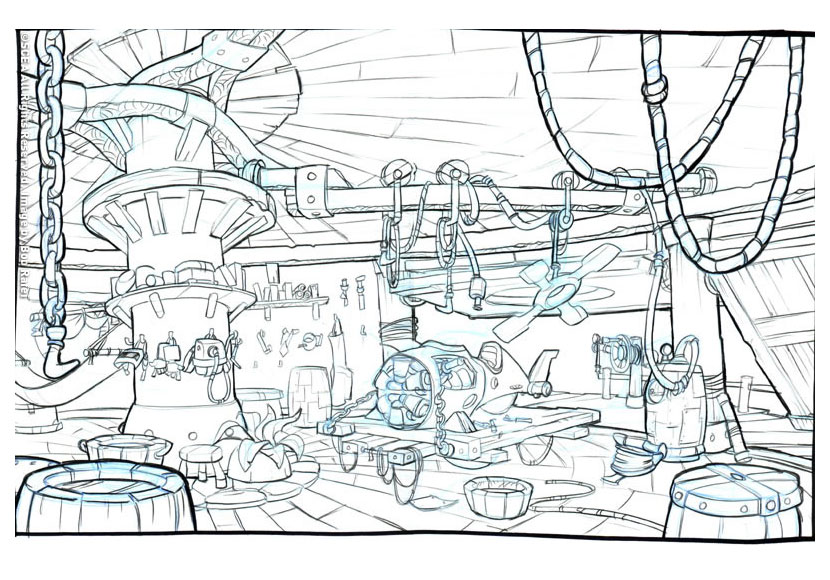 Repair Garage Art from Jak & Daxter: The Precursor Legacy
