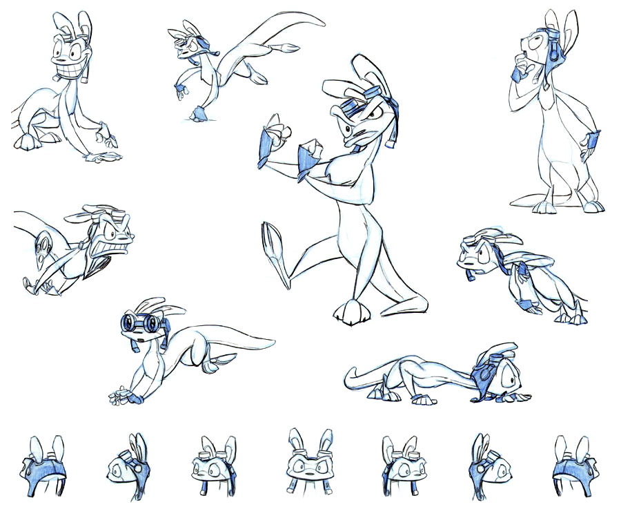 Daxter Actions Art from Jak & Daxter: The Precursor Legacy
