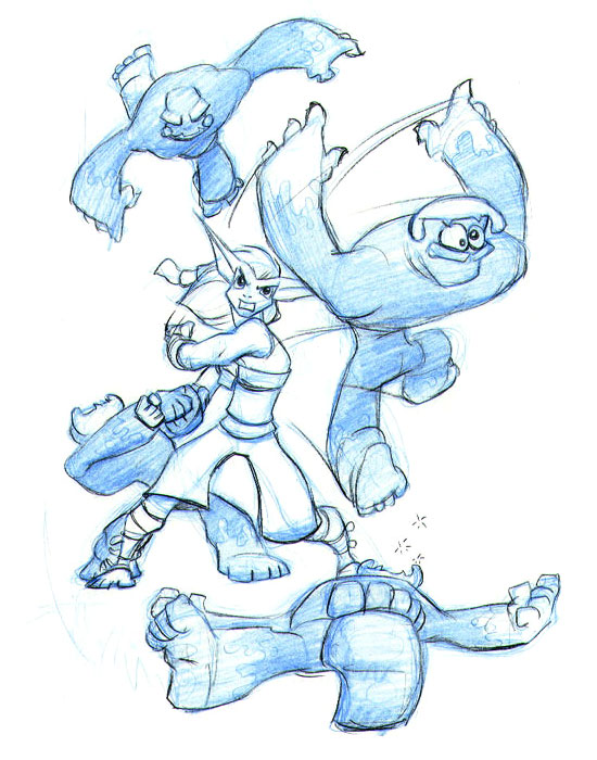 Jak Action Art from Jak & Daxter: The Precursor Legacy