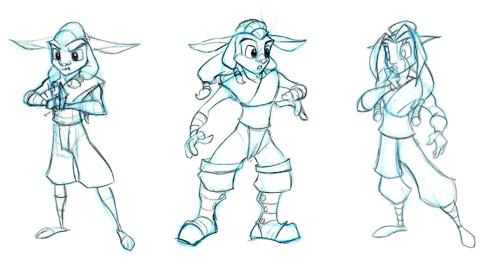 Jak Concept Sketches from Jak & Daxter: The Precursor Legacy