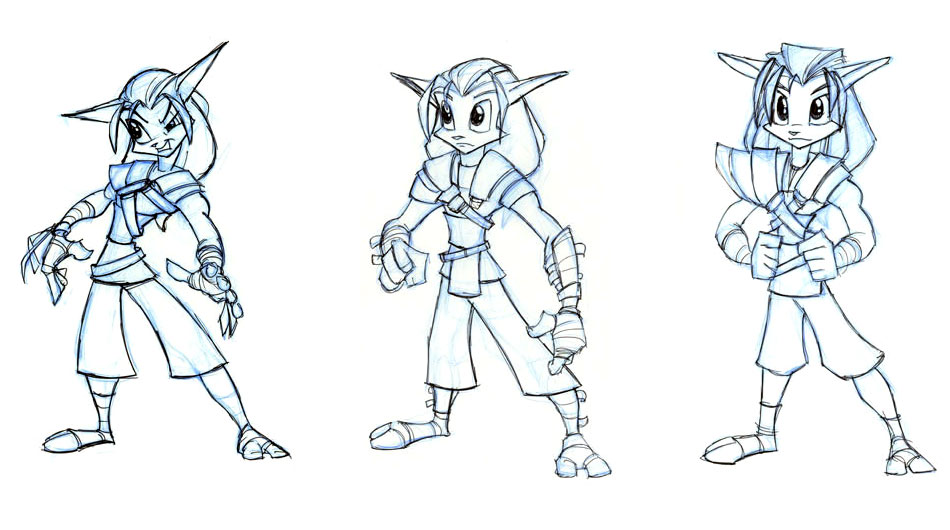 Jak Concept Sketches from Jak & Daxter: The Precursor Legacy