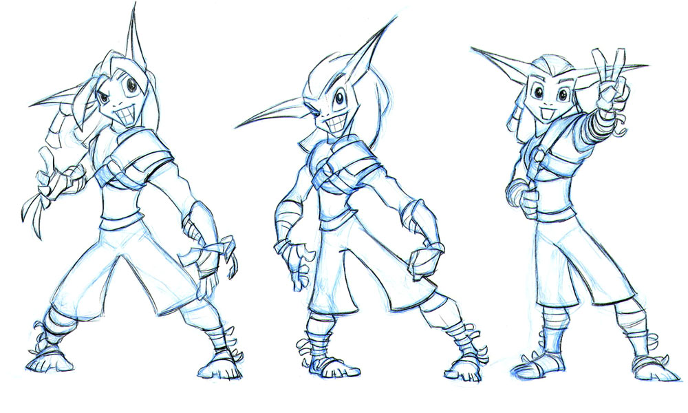 Jak Concept Sketches from Jak & Daxter: The Precursor Legacy