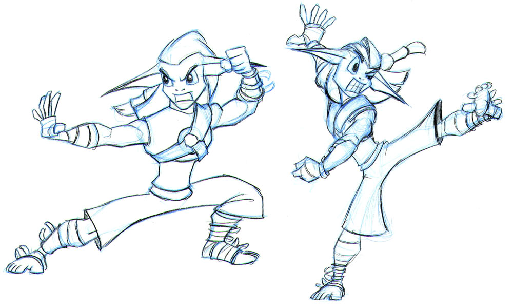 Jak Concept Sketches from Jak & Daxter: The Precursor Legacy