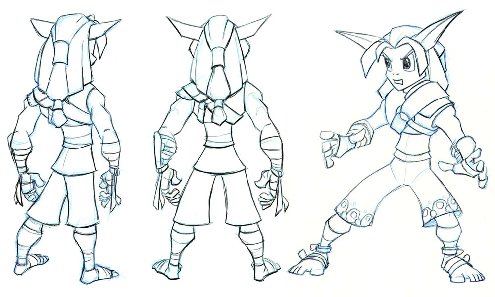 Jak Concept Sketches from Jak & Daxter: The Precursor Legacy