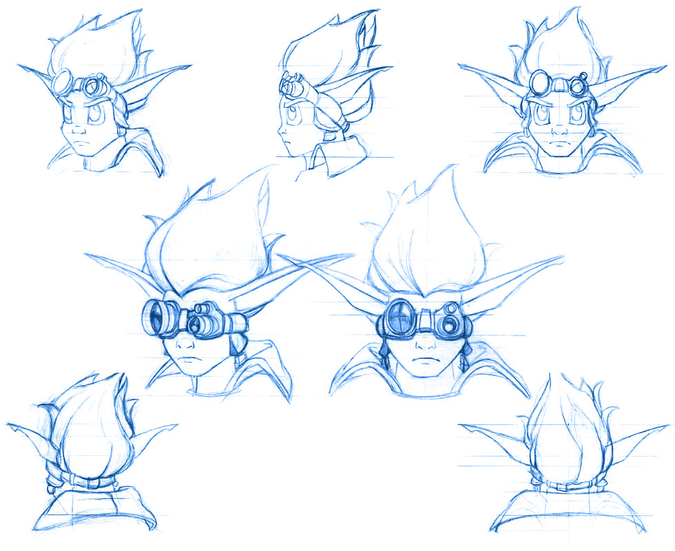 Jak Faces Art from Jak & Daxter: The Precursor Legacy