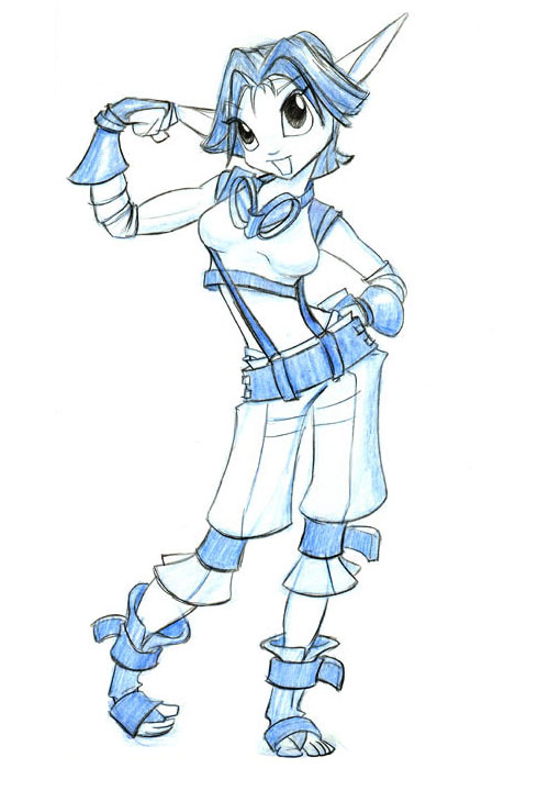 Keira Sketch from Jak & Daxter: The Precursor Legacy