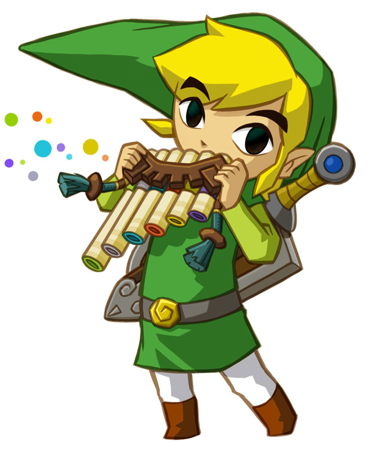 Link & Spirit Flute Art from Legend of Zelda: Spirit Tracks