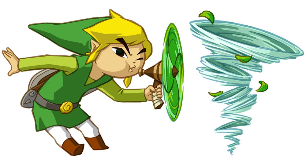 Link & Whirlwind Art from Legend of Zelda: Spirit Tracks