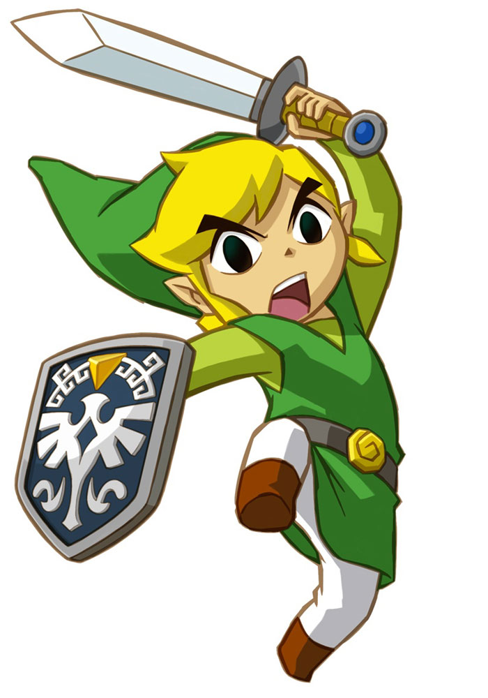 Link Jump Attack Art from Legend of Zelda: Spirit Tracks