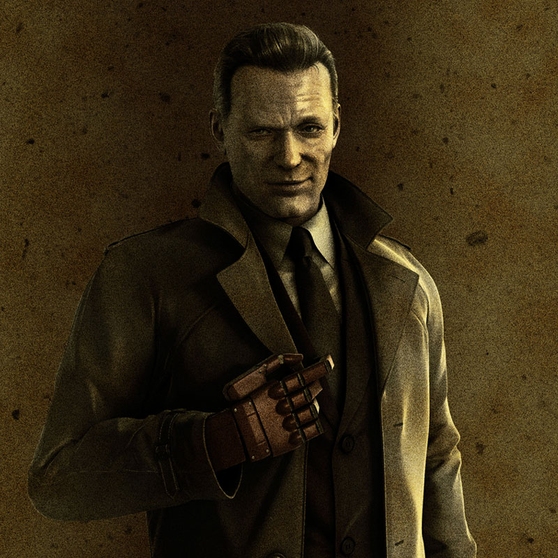 G&aacute;lvez Portrait Art from Metal Gear Solid: Peace Walker