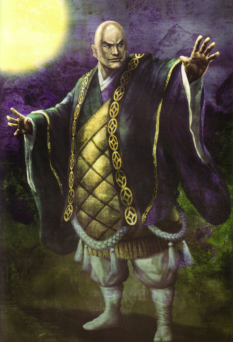 Honganji Kennyo Illustration from Samurai Warriors