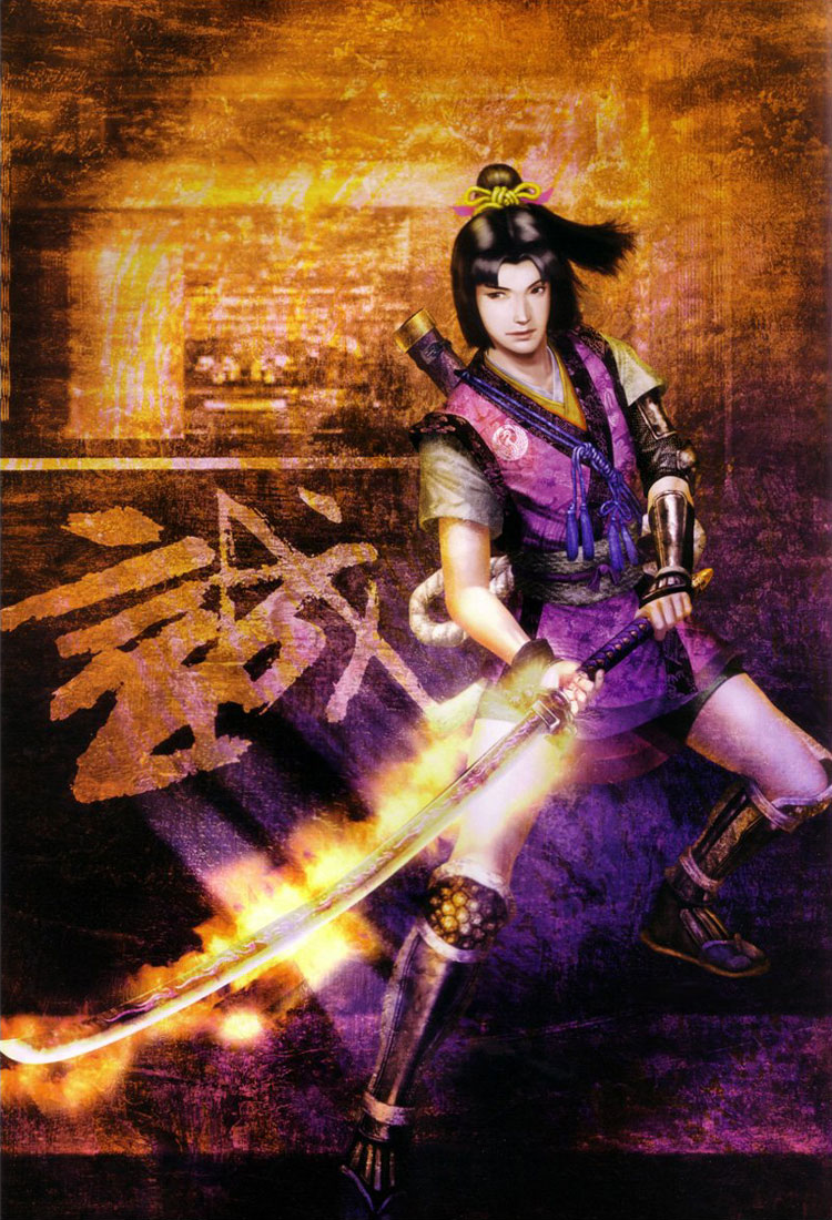Mori Ranmaru Illustration from Samurai Warriors