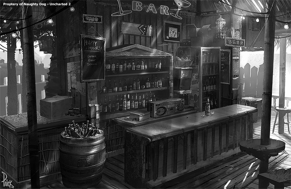 Beach Bar Art from Uncharted 2: Among Thieves