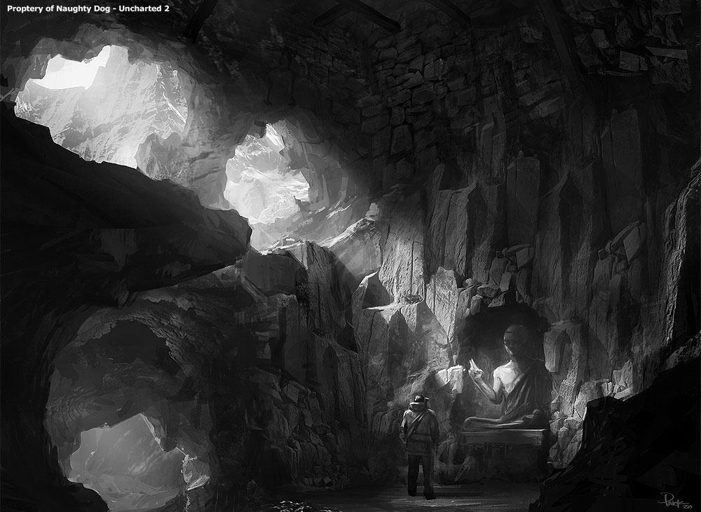 Cave Concept Artwork from Uncharted 2: Among Thieves