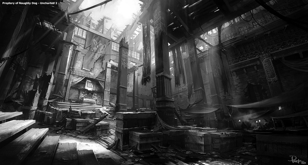 Gompa Main Room Art from Uncharted 2: Among Thieves