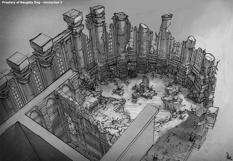 Ruins Customs Dome Art from Uncharted 2: Among Thieves