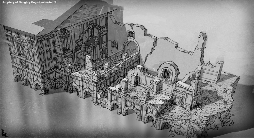 Ruins Concept Artwork from Uncharted 2: Among Thieves