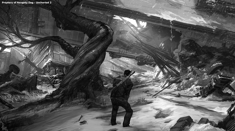 Train Wreck Art from Uncharted 2: Among Thieves