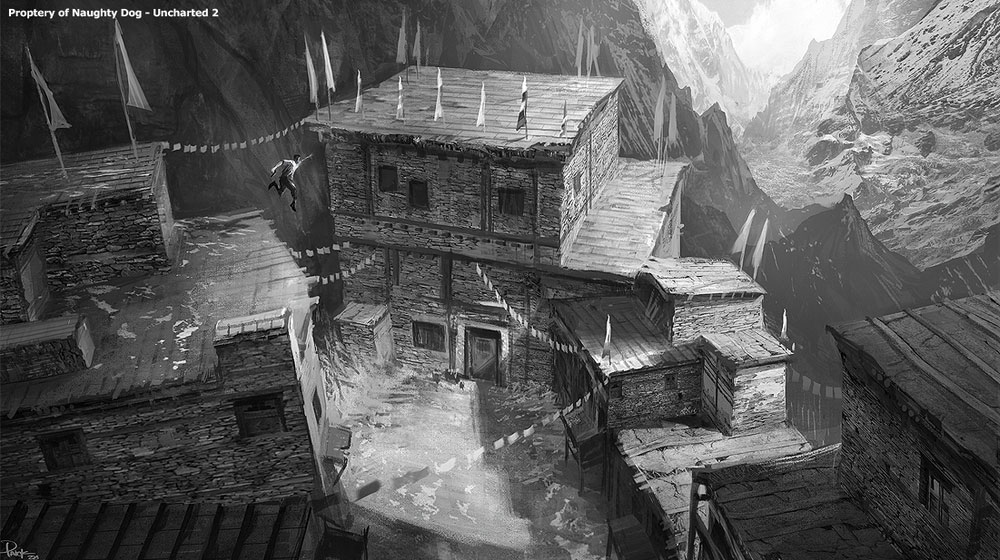 Village Hut Art from Uncharted 2: Among Thieves