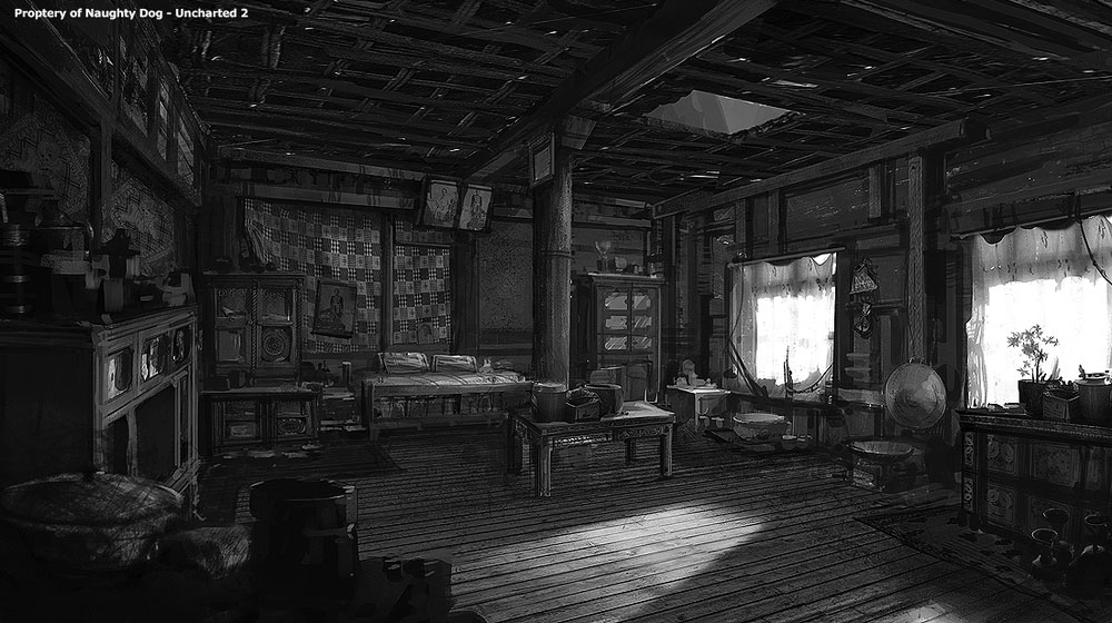 Tenzin's Hut Art from Uncharted 2: Among Thieves