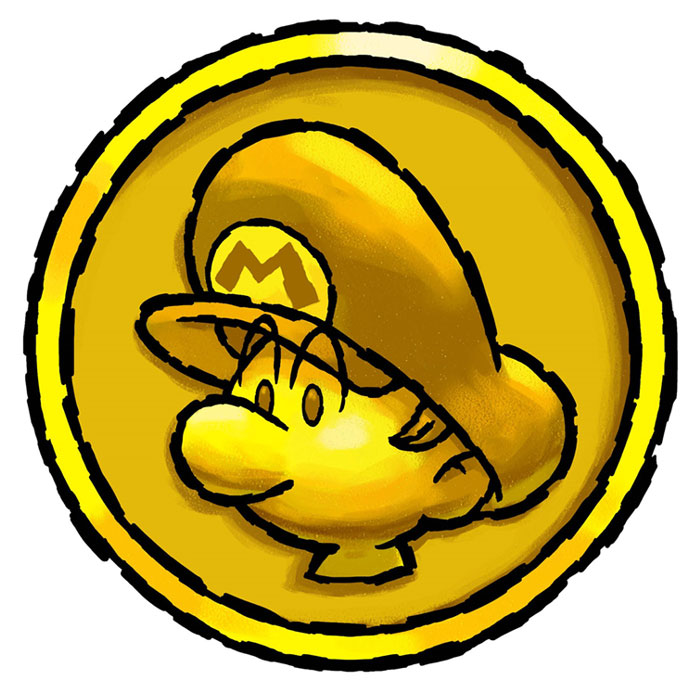 Mario Coin Art from Yoshi's Island DS