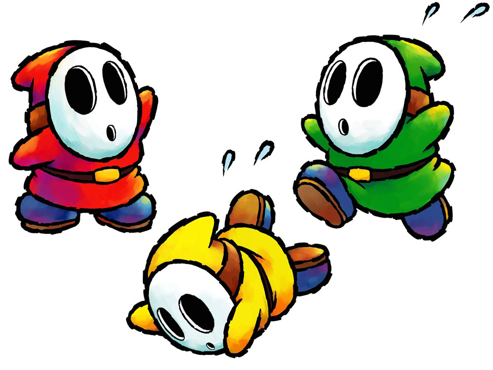 Shy Guys Art from Yoshi's Island DS