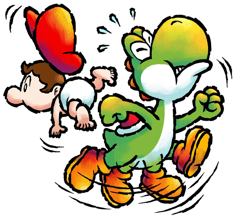 Yoshi Running Art from Yoshi's Island DS