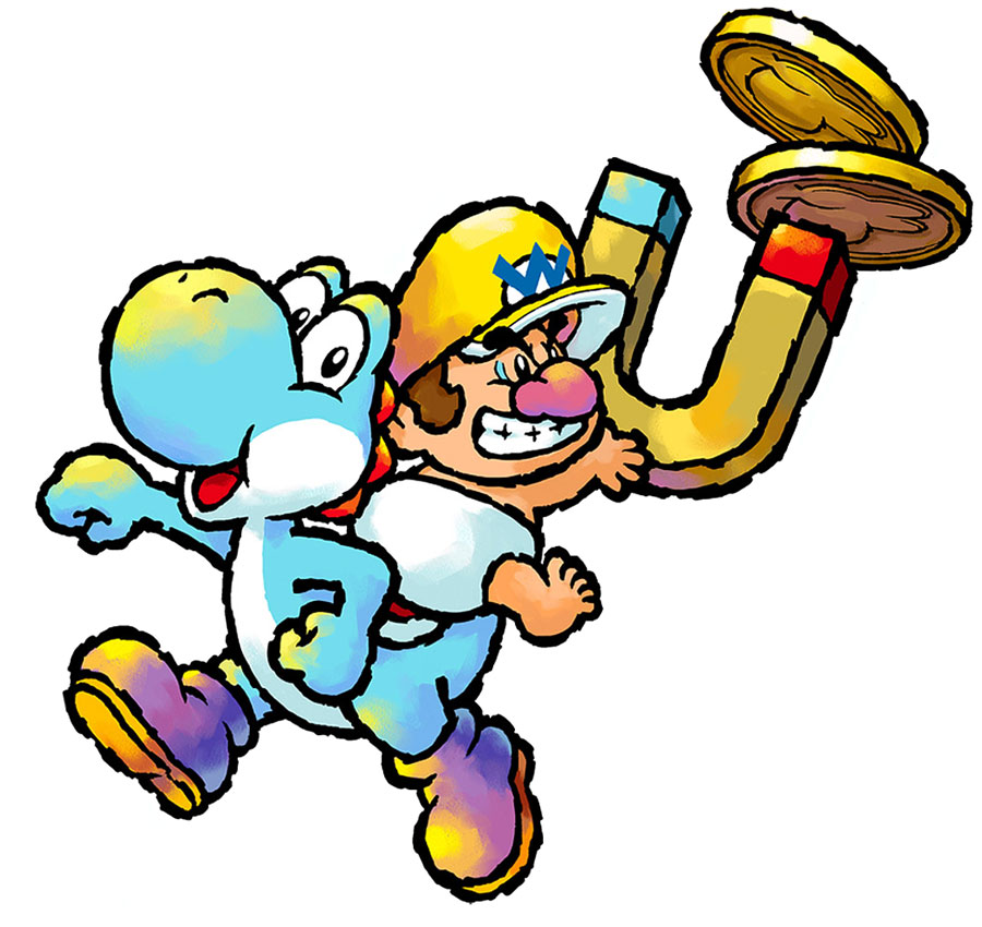 Yoshi & Baby Wario Art from Yoshi's Island DS