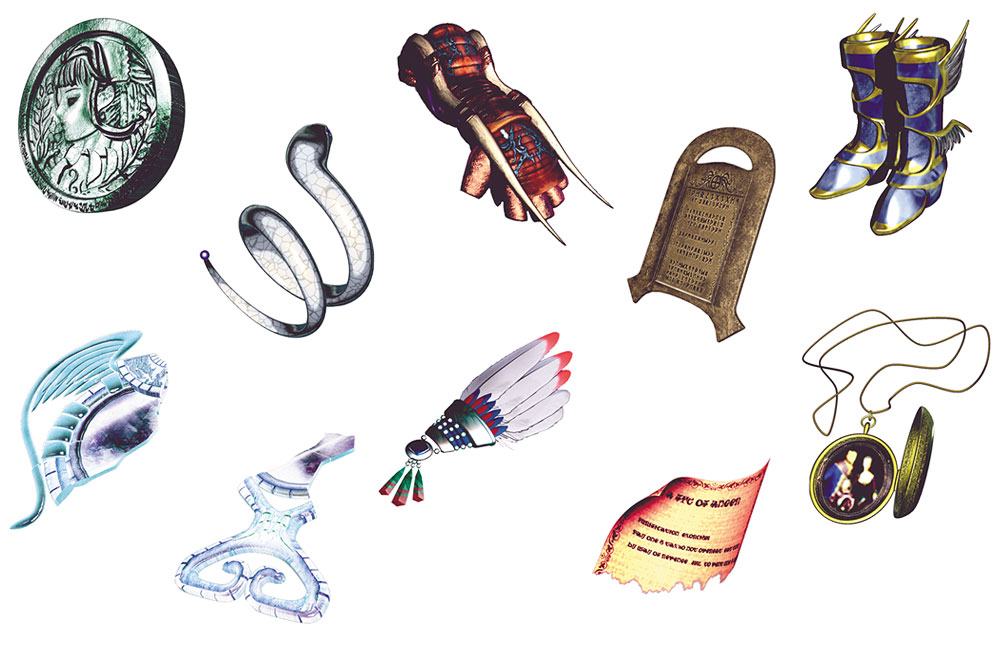 Item Designs Art from Ys: The Ark of Napishtim