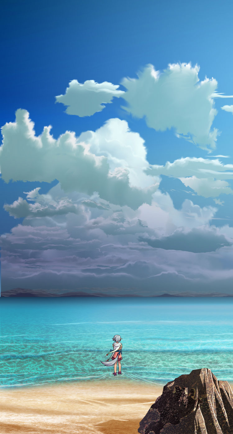 Isha Seaside Illustration from Ys: The Ark of Napishtim