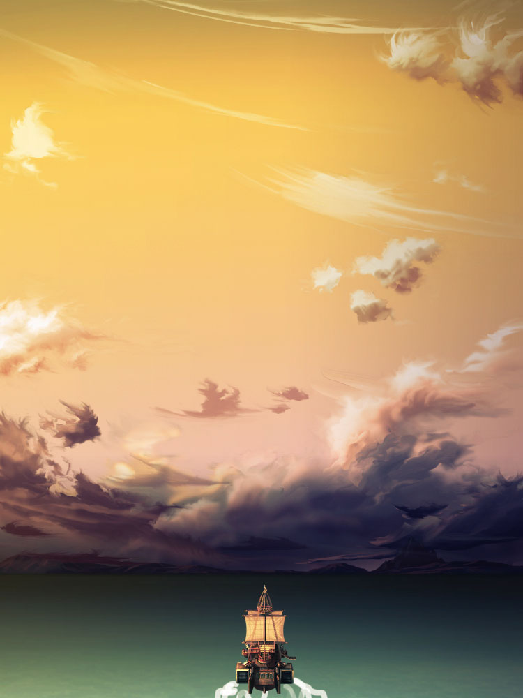 Ship Illustration from Ys: The Ark of Napishtim