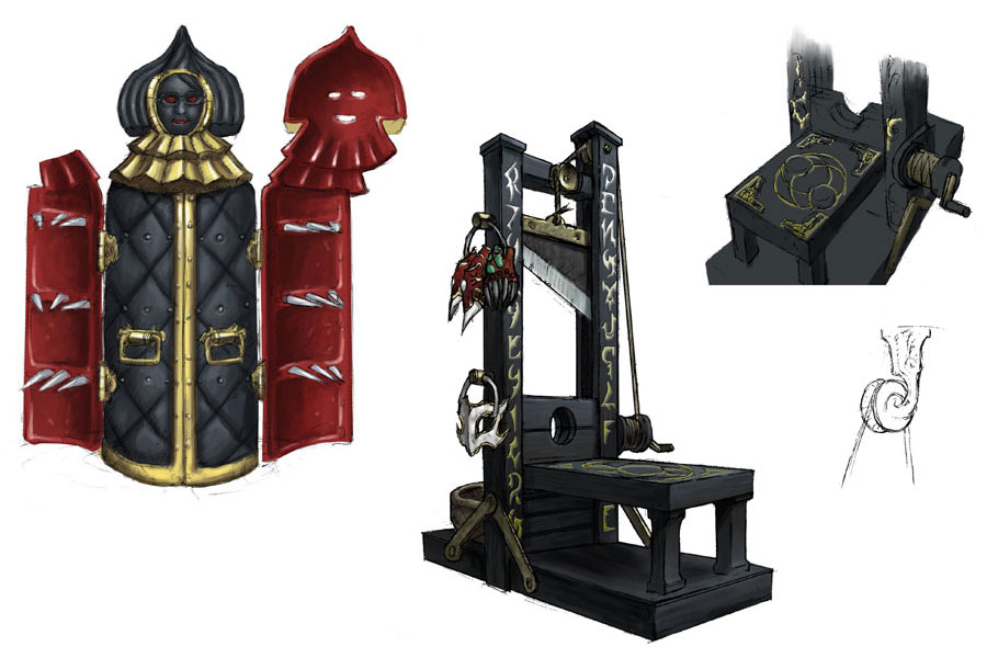 Iron Maiden & Guillotine Art from Bayonetta
