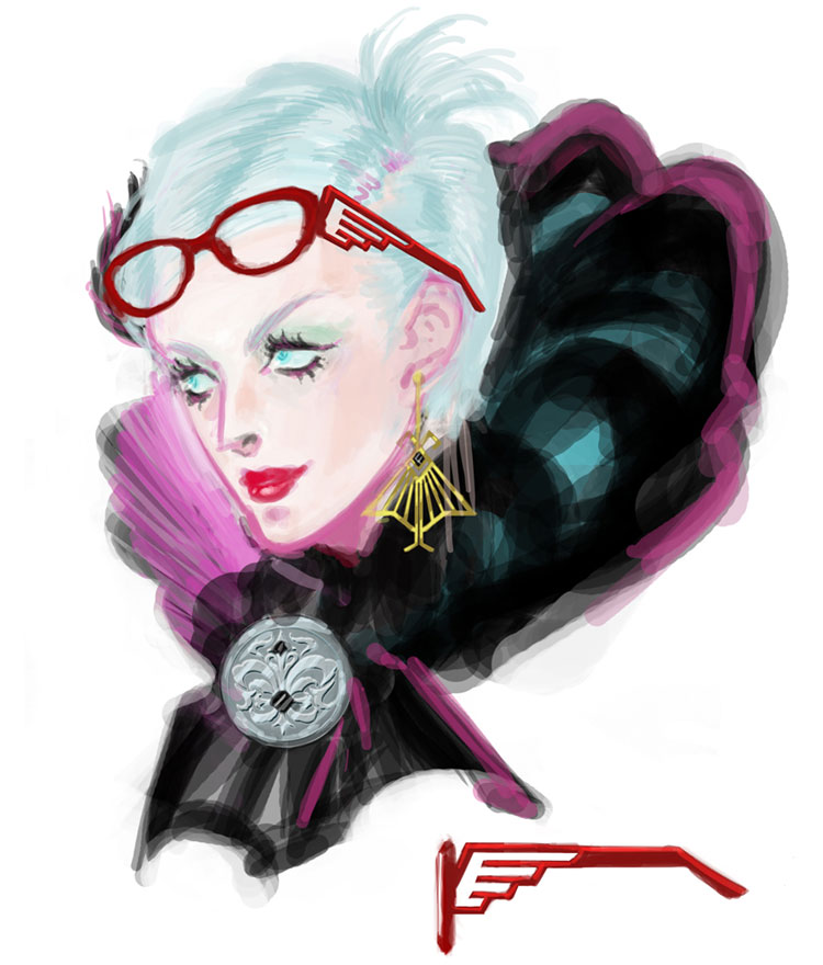 Jeanne Face Art from Bayonetta