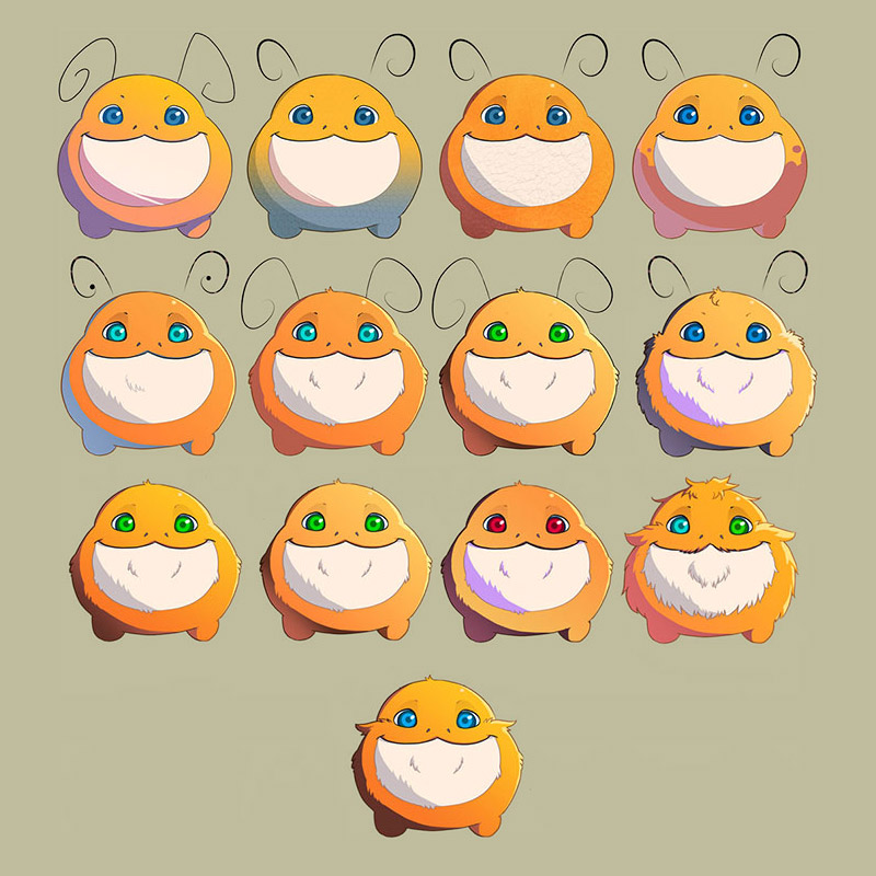 Biggs Design Evolution Art from Critter Crunch