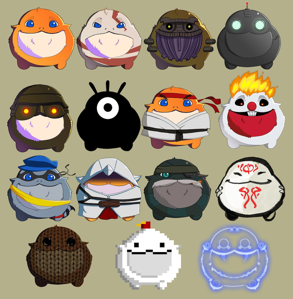 Biggs PlayStation Mascots Art from Critter Crunch