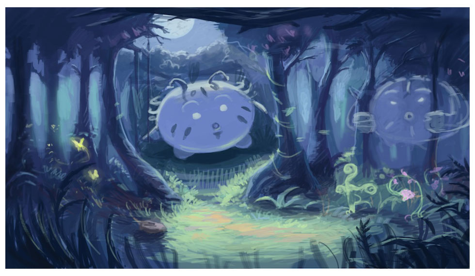 Game Setting Concept Art from Critter Crunch