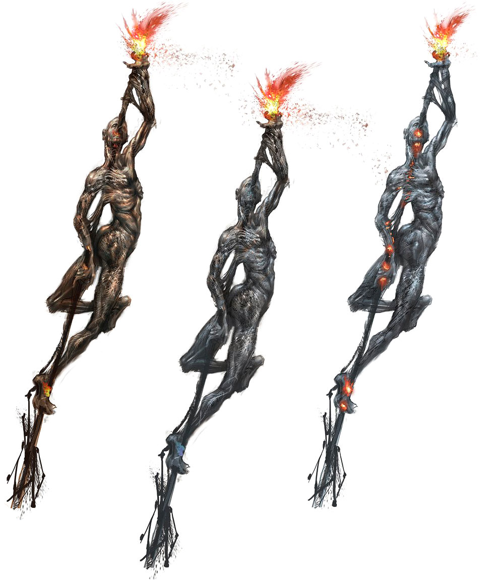 Contortioned Torture Torch Art from Dante's Inferno