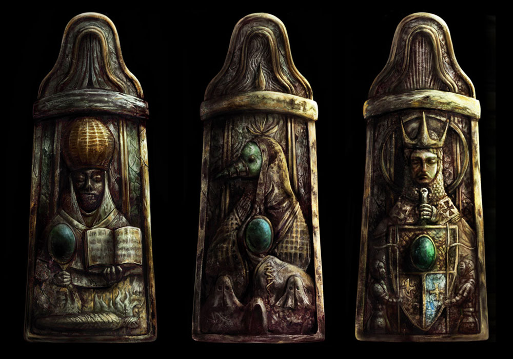 Reliefs Art from Demon's Souls