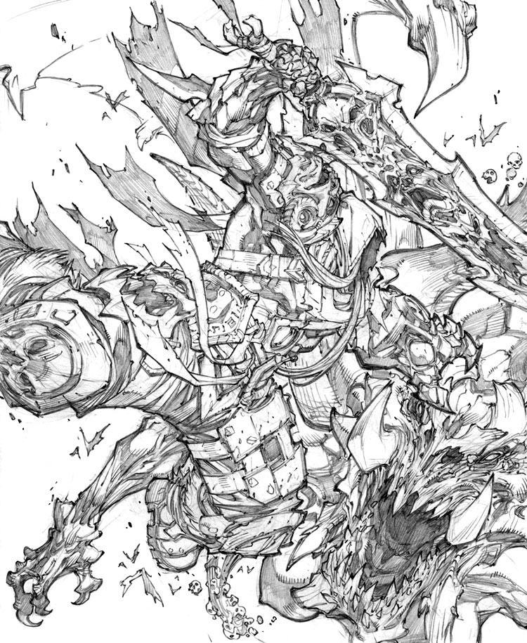 Play Cover Line Art from Darksiders