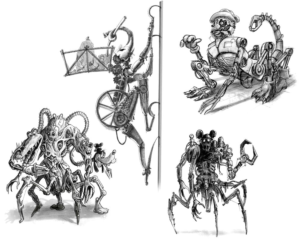 Animatronics Art from Epic Mickey