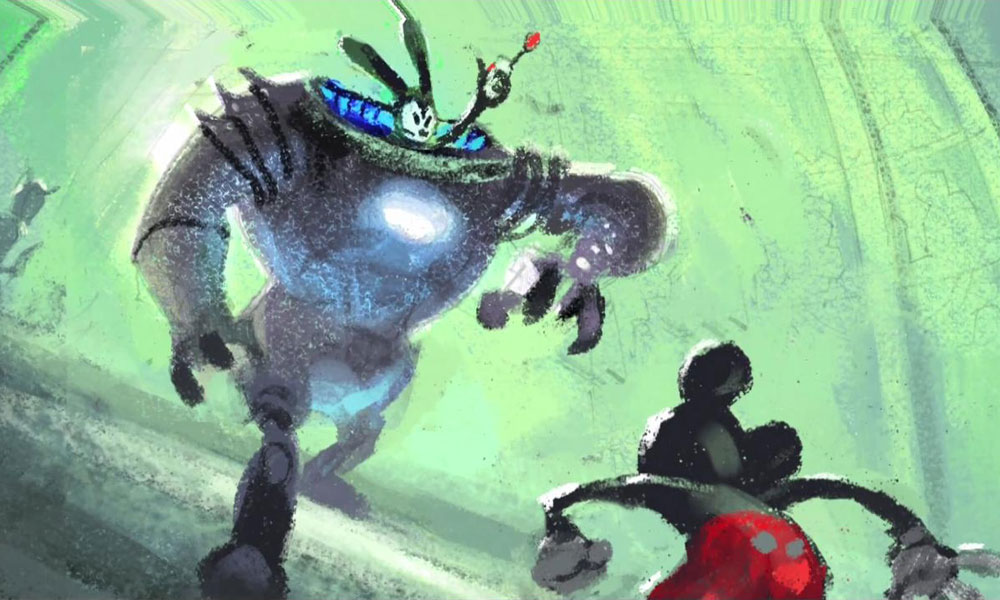 Oswald Boss Fight Concept Art from Epic Mickey