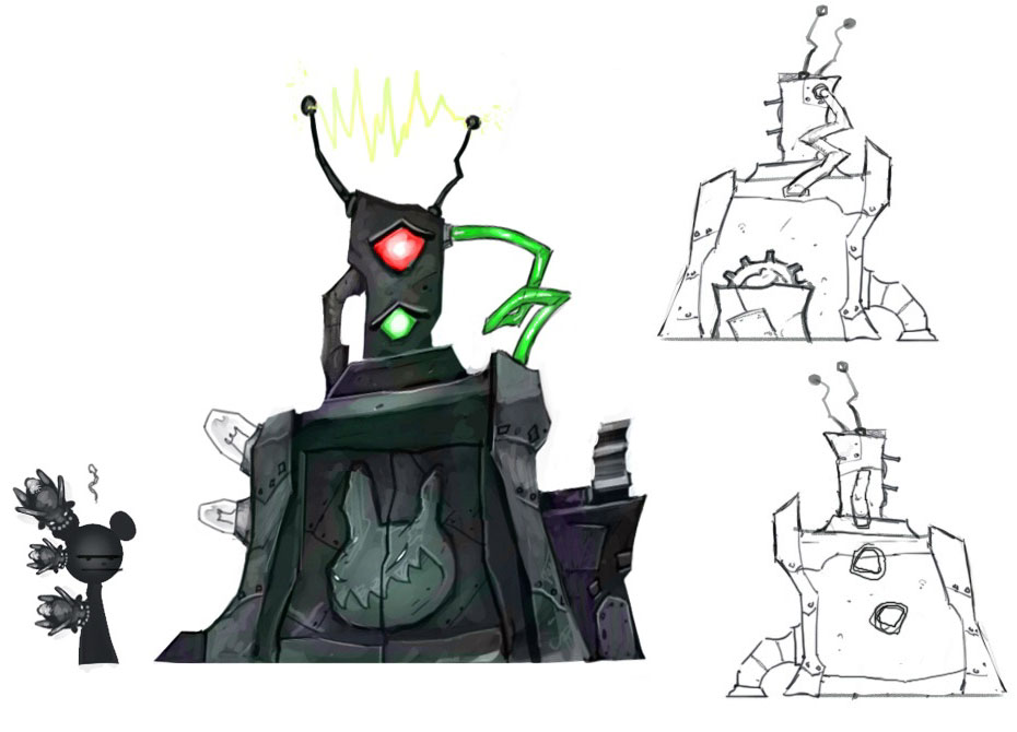 Gremlin Village Pneumatic Tube Art from Epic Mickey