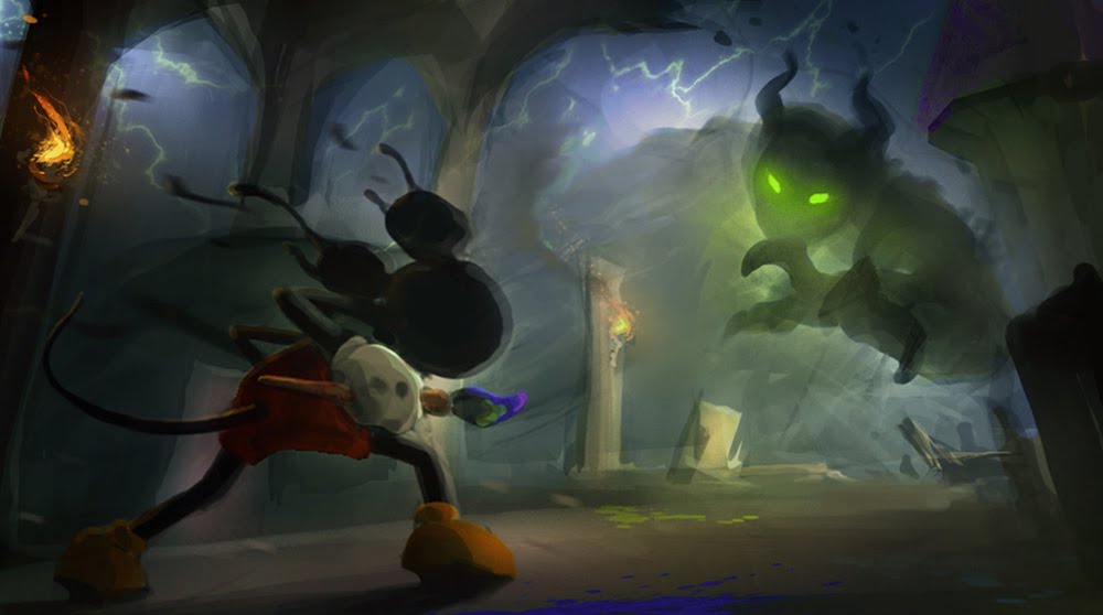 Blot Encounter Art from Epic Mickey