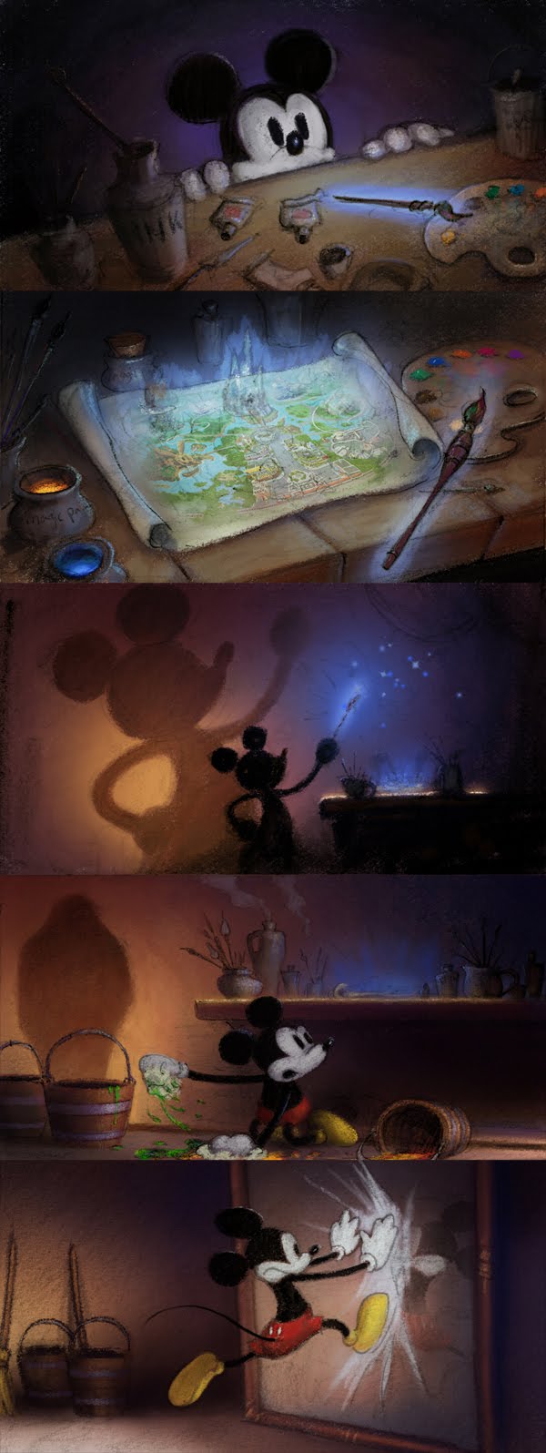 Mickey Storyboard Art from Epic Mickey