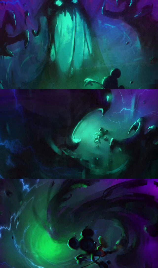 Storyboard Artwork from Epic Mickey