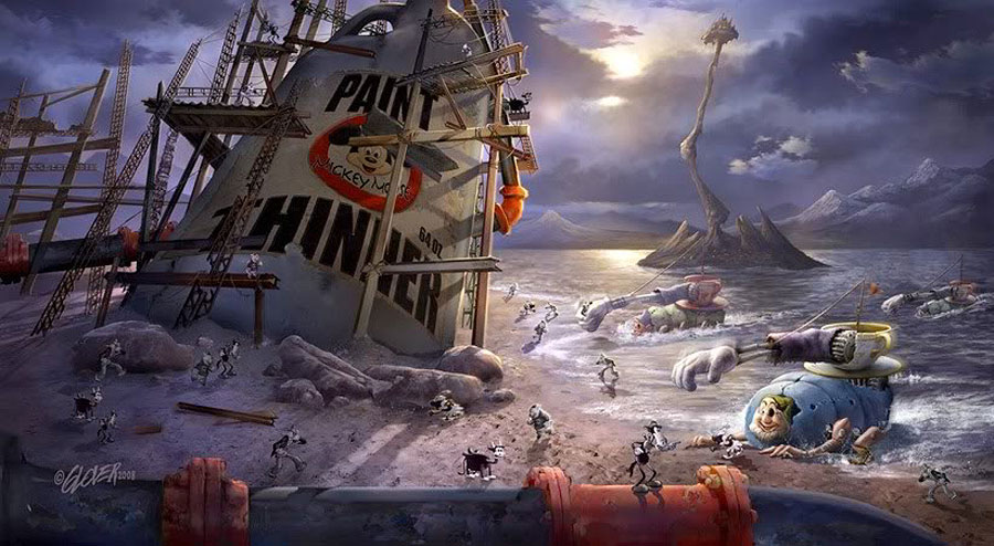 Paint Thinner Concept Art from Epic Mickey