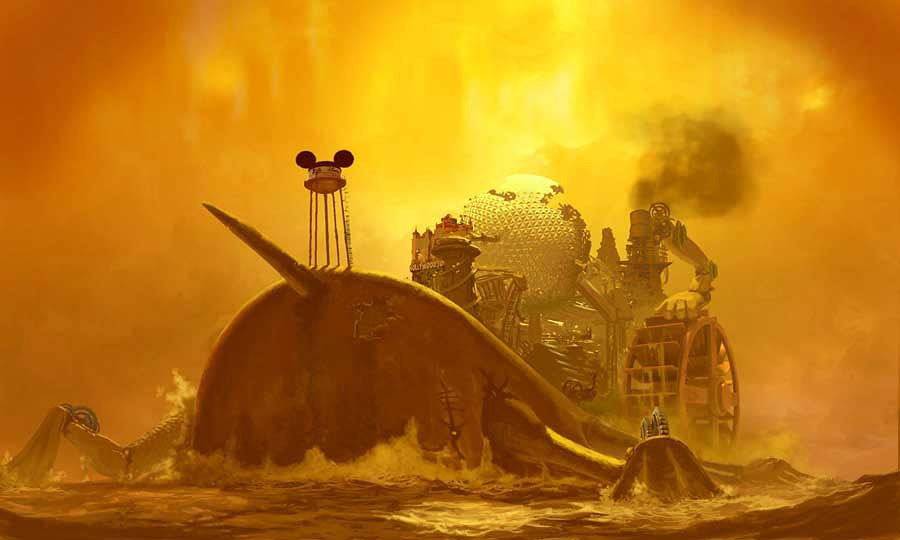 Disney Ship Concept Art from Epic Mickey