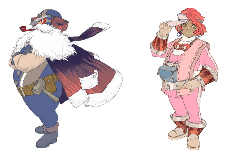 Cid & Luca Art from Final Fantasy IV: The After Years