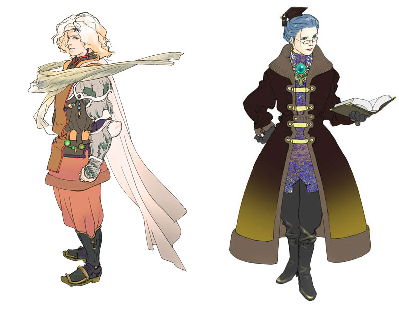 Edward & Harley Art from Final Fantasy IV: The After Years
