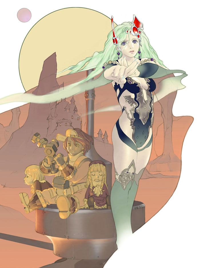 Rydia & Luca Art from Final Fantasy IV: The After Years